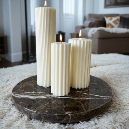 Rippled Serenity Candles - Candles by Myrthe