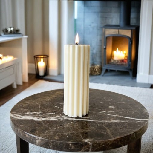 Rippled Serenity Candles - Candles by Myrthe