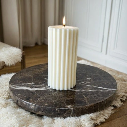 Rippled Serenity Candles - Candles by Myrthe